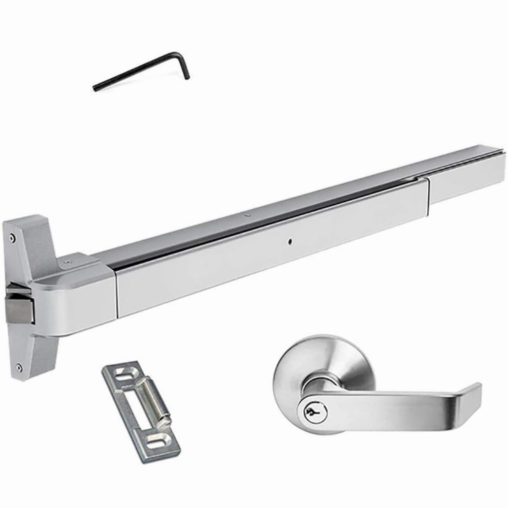 Dynasty Hardware Push Bar Panic Exit‎ Device with Exterior Lever, 31" #R08